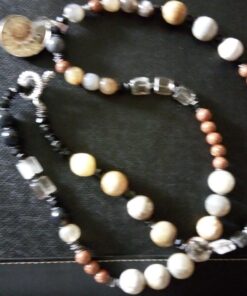 JOYA GIFT Charm Handmade Natural Conch Fossil Ammonite By Silver Wrapped Pendant Necklace (1 PCE). 46 71WVEPIodOL