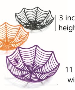 Fun Express Plastic Spider Web Spiderweb Halloween Candy Bowls - 3 Piece Set 1 10 71WVKQralBL