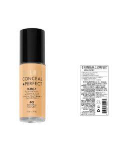Alternative view of Milani Conceal + Perfect 2-in-1 Foundation + Concealer - Natural (1 Fl. Oz.) Cruelty-Free Liquid Foundation - Cover Under-Eye Circles, Blemishes & Skin Discoloration for a Flawless Complexion 02-Natural