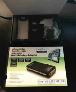 Plugable USB 2.0 to DVI/VGA/HDMI Video Graphics Adapter for Multiple Monitors up to 1920x1080 Supports Windows 11, 10, 8.1, 7, XP, and Mac 10.14+ 1920 VGA/DVI/HDMI 32 71WXBgGjjRL