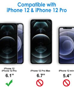 Alternative view of JETech Case for iPhone 12/12 Pro 6.1-Inch, Non-Yellowing Shockproof Phone Bumper Cover, Anti-Scratch Clear Back (HD Clear) HD Clear