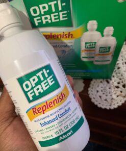 Opti-Free Replenish Multi-Purpose Disinfecting Solution with Lens Case, Twin Pack, 10-Fluid Ounces Each - 2 Count(Pack of 1) 10 Fl Oz - 2 Count(Pack of 1) 33 71WYXJeFqL
