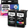 Smart Ink Remanufactured Ink Cartridge Replacement for Canon 240 240XL 241 241XL to use with Pixma MG3620 MG3520 MX472 TS5120 MX452 MX432 MX532 MG3220 Printer (Black & Color XL Combo Pack) 54 71WYcG9D7kL