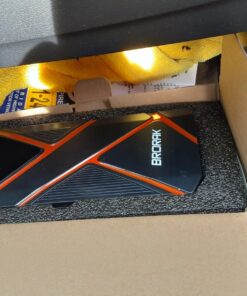 BRORAK Car Jump Starter Battery Pack, 1500A Jump Box for Car Battery Jump Starter, 12V Portable Jump Starter (Up to 7.0L Gas & 4.0L Diesel) Jump Pack with 3 Modes Flashlight and Jumper Cables orange 23 71WYlEee4oL