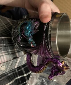 Ebros Myths And Legends The Conception Of Blue Fire Beowulf Purple Dragon Beer Stein Tankard Coffee Cup Mug Great Gift For Dragon Lovers Party Hosting (Purple Dragon) 24 71WYp8lXeCL