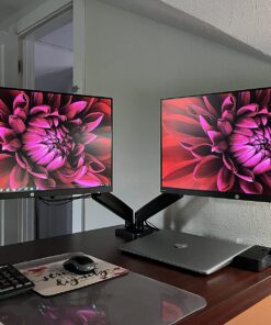 HP VH240a 23.8-Inch Full HD 1080p IPS LED Monitor with Built-In Speakers and VESA Mounting, Rotating Portrait & Landscape, Tilt, and HDMI & VGA Ports (1KL30AA) - Black 50 71WZ78BtGTL 1