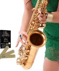 Artisan Alto Saxophone Reeds. E flat. Premium Quality. Strength 3, Box of 10. Durable, Long Lasting, made w/Best Grade Cane for a Full Sound. 8 71WZRwFEdzL