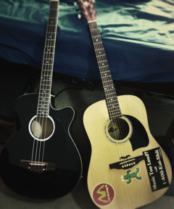 Best Choice Products Acoustic Electric Bass Guitar - Full Size, 4 String, Fretted Bass Guitar - Black 31 71WZYBj9KmL