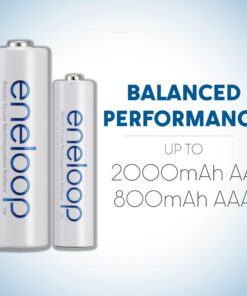 Panasonic K-KJS1MCA2BA eneloop D Size Battery Adapters with eneloop AA 2100 Cycle Ni- MH Pre-Charged Rechargeable Batteries, 2 "D" Adapters with 2 Batteries D Spacer Pack 21 71WbN5FtgYL 1