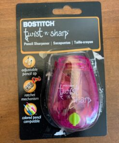 Bostitch Office Twist-n-Sharp Pencil Sharpener, for Kids & Colored Pencils, Assorted Colors (PS1-ADJ) 48 71Wbmr1XewL