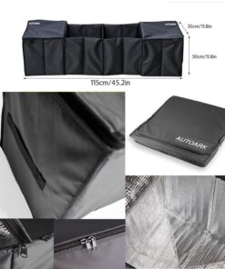 Cargo Foldable Multi Compartment Fabric Car Truck Van SUV Storage Basket Trunk Organizer and Cooler Set,Black,AK-018 Black 26 71WboRJxBsL