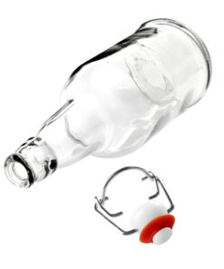 Cherry Blossom Hardware Easy Cap Beer Bottles - Kombucha Bottles - 16 oz. - Clear flip top 12 pack - EZ Cap - Original Bottles (12, Clear Mason Jar Bottles) 12 71WbtAzP8L