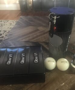 GlowGear Golf - GlowV1 Night Golf Balls with UV Flashlight, Glow in The Dark Golf Balls 2 Piece Construction with Tour Quality Compression Core, Urethane Skin, and Ultra Bright Glow 12 count 24 71WcBy2VAsL