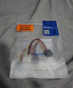 Cable Matters 3-Pack 4 Pin Molex to SATA Power Cable (SATA to Molex) - 6 Inches 13 71WcVsBn3L
