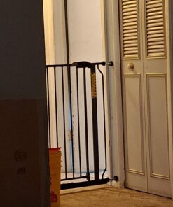 Regalo Easy Step Extra Tall Walk Thru Baby Gate, Bonus Kit, Includes 4-Inch Extension Kit, Pressure Mount Kit and Wall Cups and Mounting Kit, Black, 4 Count (Pack of 1) 23 71Wd4x0r0zL