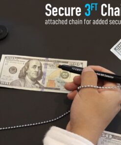Nadex Secure Counterfeit Pen Attaches to Counter, (Gold for Real - Black for Fake), Detect Counterfeit Bills - 4 Pen, 1 Base 4 Pen + 1 Base Set 22 71WdWjGckL