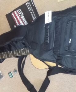 ChromaCast Acoustic Guitar 6-Pocket Padded Gig Bag with Guitar Strap and Pick Sampler 52 71WdgZrI3WL