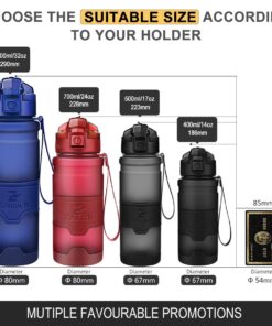 ZOUNICH Premium Sports Water Bottle 32 oz/1 Liter, 24 oz, 16 oz, 14 oz, BPA Free Tritan for Bike, Running, Gym, Fitness, Cycling 32oz/1000ml Dark Blue 16 71WdlVGEg4L