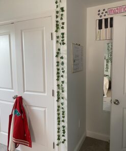 JPSOR 24pcs Fake Leaves Artificial Ivy Garland Greenery Vines for Bedroom Decor Aesthetic Silk Ivy Vines for Room Wall Home Decoration 24pcs of vines 35 71WeNWvHtCL