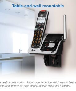 AT&T BL102-2 DECT 6.0 2-Handset Cordless Phone for Home with Answering Machine, Call Blocking, Caller ID Announcer, Audio Assist, Intercom, and Unsurpassed Range, Silver/Black 2 Handset 29 71WeXQZu66L