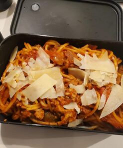 GRUB2GO Premium Bento Lunch Box (Large 68 Oz Capacity) | 2023 Exclusive, 70% Bigger | Includes Bamboo Chopping Board Lid, Carry Bag, 2 Dividers, Utensils, Sauce Container Premium 2021 Model: Executive Black (68 OZ) 60 71WenM2s01L