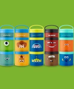 Whiskware Disney Pixar Stackable Snack Containers for Kids and Toddlers, 3 Stackable Snack Cups for School and Travel, Cars Lightning McQueen and Mater 11 71WfLyb2 5L