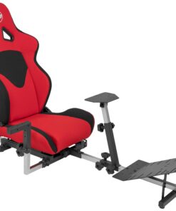 OpenWheeler GEN3 Racing Wheel Simulator Stand Cockpit Red on Black, Video Game Controller, Fits All Logitech G923, G920, Thrustmaster, Fanatec Wheels, Compatible with Xbox One, PS4, PC Platforms. 43 71WfjOpadcL