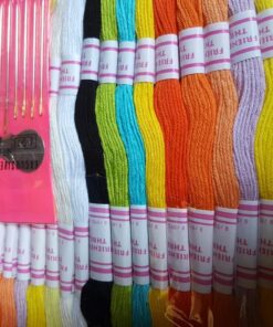 Premium Rainbow Color Embroidery Floss - Cross Stitch Threads - Friendship Bracelets Floss - Crafts Floss - 116 Pcs - 105 Skeins Per Pack and Set of 10 Embroidery Needles and 1 Threader 44 71WgnDYUXUL