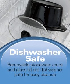 3 Quart Slow Cooker - Size for Cooking a 3 lb Chicken or 2 lb Roast - Dishwasher-Safe(Matte Black) 12 71WhMEVEMQL