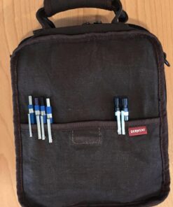 Derwent Pencil Case, Canvas Carry-All Bag Pencil Holder with Removable Shoulder Strap, Holds up to 132 Pencils and Supplies (2300671) , Brown Carry All 132 Capacity 44 71WhXGTTdpL