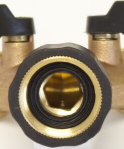 Kasian House Heavy Duty Solid Brass Garden Hose Splitter, Y Valve, 2 Way Connector for Outdoor Faucet, Comfort Grip Handles, 2 Extra Threads (2 units) 2 units 9 71WhaT1NKjL