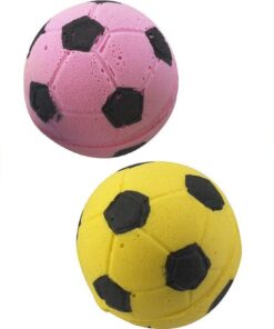 SPOT by Ethical Products - Sponge Soccer Balls Cat Toy, 4-Pack Interactive Cat toys Chasing Hunting Stimulating Cat toys For Indoor Cats Best Sellers, Small Green, Pink, Blue, Yellow, Black 25 71Whxpc3cCL