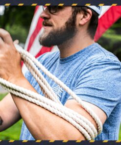 SGT KNOTS Twisted 100% Cotton Rope for DIY Projects, Crafts, Macrame Cord, Commercial, Agricultural - High Strength, Natural (1/4" x 100ft, Natural) 1/4 inch x 100 feet 19 71WiE3t086L 1