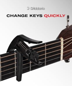 Alternative view of D'Addario Accessories Guitar Capo – NS Tri Action - For 6-String Electric and Acoustic Guitars – Micrometer Tension Adjustment for Buzz-Free, In-Tune Performance – Integrated Pick Holder, Black (PW-CP-09) Tri-Action Capo