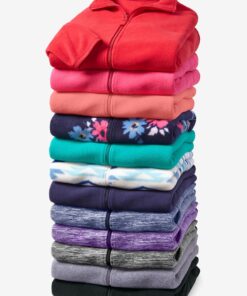 Woman Within Plus Size Zip-Front Microfleece Jacket | Long Oversized Fleece XX-Large Plus Evening Blue Marled 11 71WjGrrEpOL