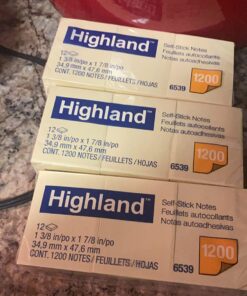 Highland Sticky Notes, 1.5 x 2 Inches, Yellow, 12 Pack (6539) 6 71WjVqNi9AL