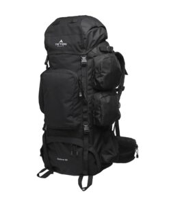 TETON Sports Explorer Internal Frame Backpack Perfect for Hiking, Camping, Backpacking, Rain Cover Included Black 65L 12 71WkCsYVX3L