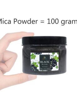 Epoxy Resin Color Pigment - Huge 100g/3.5 Ounces Metallic Mica Powder for Epoxy Resin Art Coloring, Slime Making - Cosmetic Grade Resin Color Dye for Jewelry, Soap Making, Painting, Nails Art (Black) Black 14 71WkbnjupL