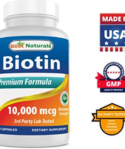 Best Naturals Maximum Potency Biotin 10,000 Mcg for Healthier and Longer Hair Growth Support Formula, 200 Count 21 71Wkqc0VUmL