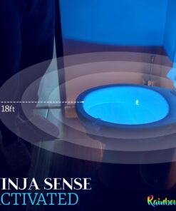 RainBowl Toilet Bowl Night Light with Motion Sensor - Funny Mens Stocking Stuffers 2023 - Unique Cool Gadget - Gag Christmas Gift for Dad, Boyfriend, Husband - White Elephant Gifts Idea, Secret Santa 30 71WlpSuq5ML