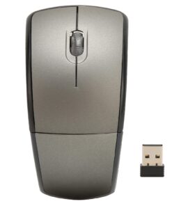 Folding Wireless Mouse, 2.4G Mouse with USB Receiver Plug and Play, Portable Computer Mouse for Win7 8 10 11 for OS X System (Grey) Grey 15 71Wlyz3Rm4L
