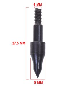 Alternative view of Cosmos 12 Pcs Screw-in Archery Bullet Points Arrow Tips Archery Target Practice Hunting Arrow Points for Recurve, Compound Bow, Crossbow, 100 Grain Each