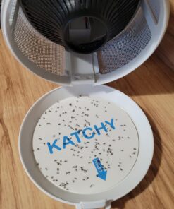 Katchy Indoor Insect Trap - Catcher & Killer for Mosquitos, Gnats, Moths, Fruit Flies - Non-Zapper Traps for Inside Your Home - Catch Insects Indoors with Suction, Bug Light & Sticky Glue (White) Original White 40 71WmQ7nLVDL 1