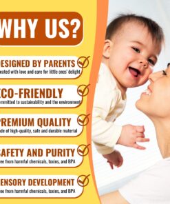 caaocho Pure Natural Rubber Sensory Ball Rainbow 4" - BPA Free Baby Ball Toy, for Sensory Play, Perfect Bouncer, Gentle Squeaking 15 71Wmif7YytL