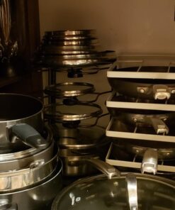 Simple Houseware Cabinet Pantry Pot and Pan Organizer Holder Rack, Bronze 47 71Wmqcn8TXL