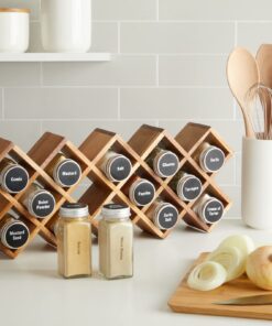 14 Pcs Talented Kitchen Spice Jars Set with 269 Spice Labels, Empty Square Spice Bottles Containers 4 oz with Pour/Sift Shaker Lid, Spice Organization, and Storage 24 71WmslXoz9L