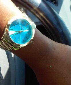 Michael Kors MK3265 Women's Slim Runway Gold-Tone Stainless Steel Bracelet Watch 24 71WmukYP6XL