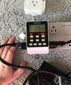 Outlet Timer, NEARPOW Dual Digital Light Timer with 2 Independently-controlled Outlets, 18 ON/OFF Programs, 24-Hour and 7-Day Programmable,Indoor Heavy Duty Electrical Timer Switch, 3 Prong, 15A/1800W 1 33 71Wn7Zg25PL