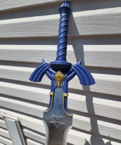 Zelda Link Master Sword Twilight Princess Fantasy Sword with Plaque - Blue (Blue) 52 71WnTZWYWKL