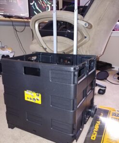 Olympia Tools 85-010 Grand Pack-N-Roll Portable Tools Carrier with Telescopic Handle, 80 Lb. Load Capacity, Black Grand Pack-N-Roll Portable Tool Carrier 37 71WoANLupNL